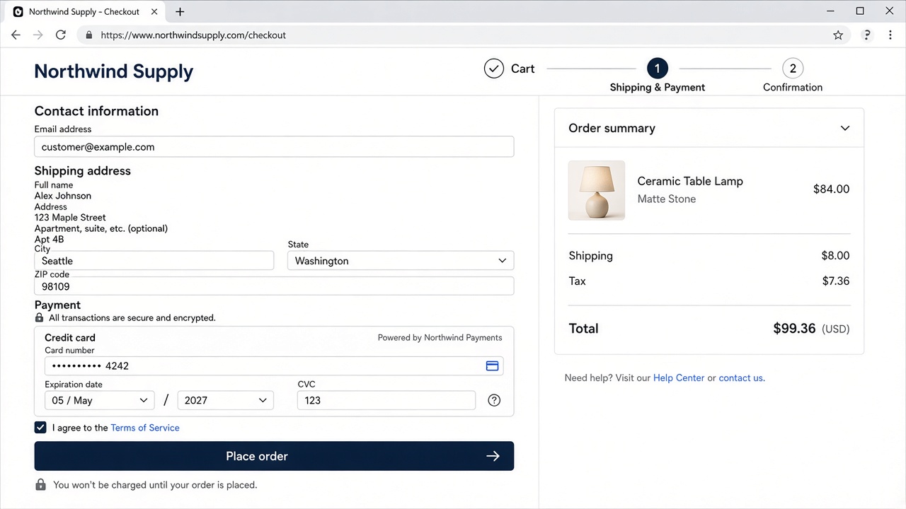 Demo Checkout Page