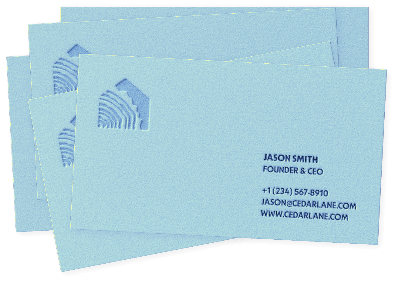 Business card stack